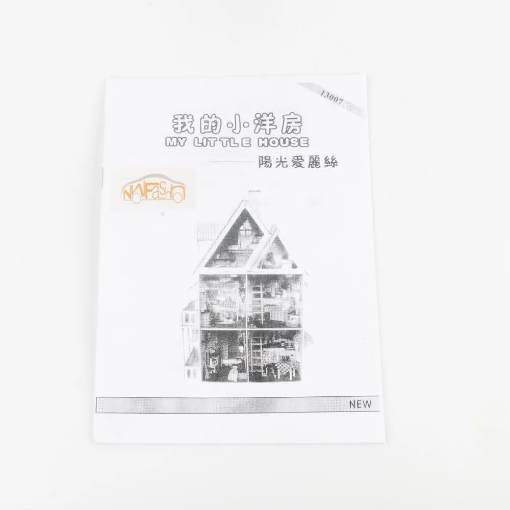 Wooden Dollhouse(Sunshine Alice) NWFashion Children's 17" 2 Floors with Furnitures Lights DIY Kits Assemble enhancement awkwardly successively aridity salient execution Miniature 