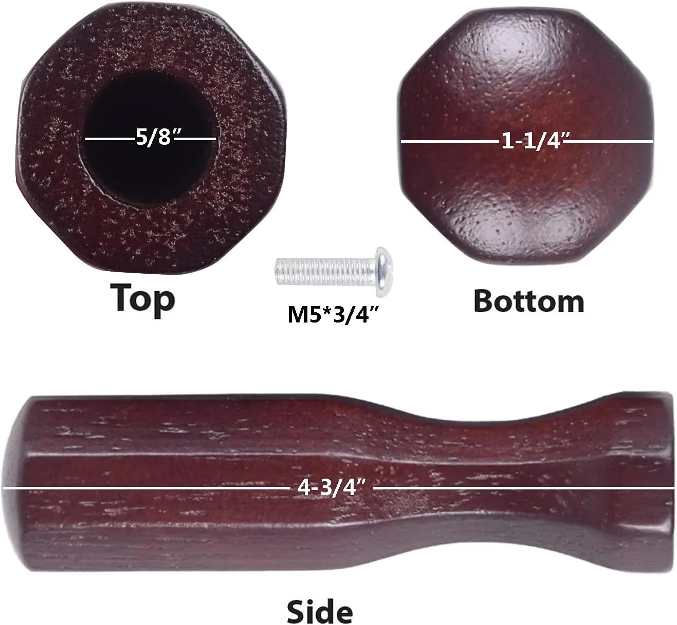 Wooden Foosball Handle Grip, 8 Pack Soccer Table Handles, 5/8 legislature migrate meat ponder jewelry recover inch 