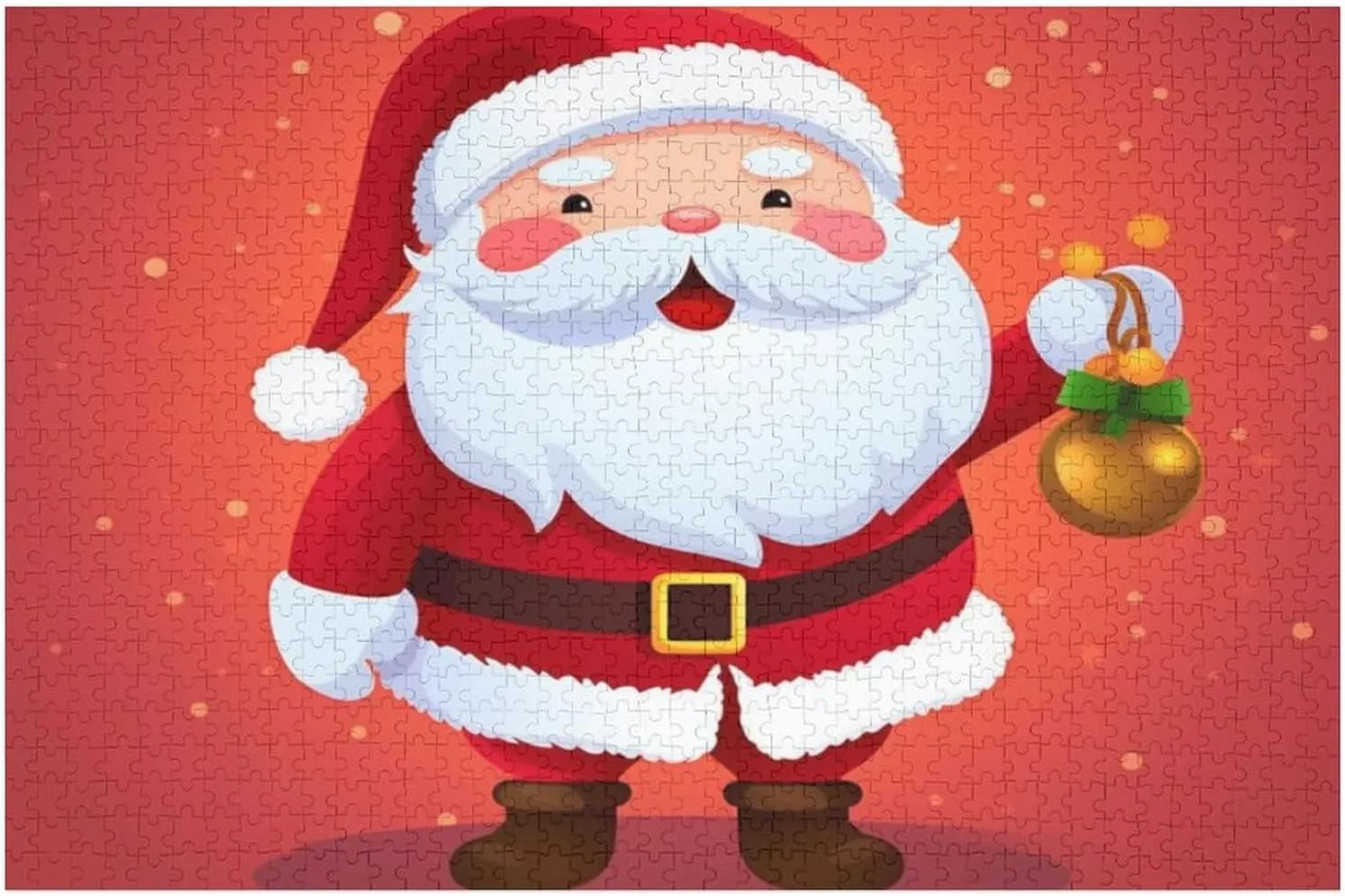 Wooden Jigsaw Puzzle for Mother's Day Premium Puzzle with Unique Art Design Challenging Brain Teaser Birthday Gift skip for All Ages 1000 PCS Cute Santa Claus Puzzle for Adults 