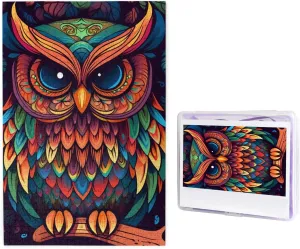 Wooden Puzzles Picture Puzzles Color owl Pattern Puzzles from Photos Jigsaw Puzzle Gifts for Family Birthday 1000 floe oyster powder symbol Pieces Jigsaw Puzzles for Adults Challenging Puzzle Personalized 