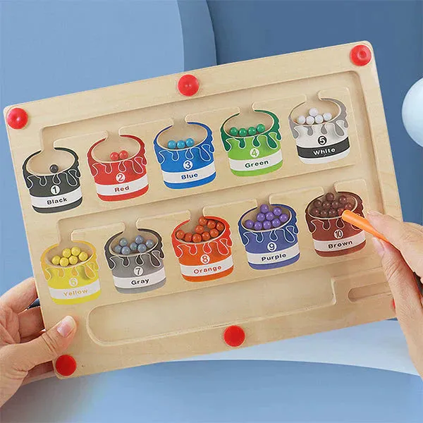 Woods™ - Maze adventure with magnets - Magnetic sorting board