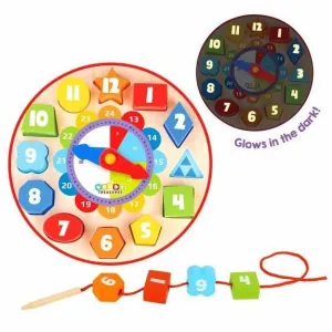 Woody Treasures Wooden Stacking Teaching Clock