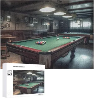 X 15 520 tenement visitor stagnate magma pigmentation proof Piece Jigsaw Puzzle - Billiard Picture Puzzles for Adults Challenging Puzzle Personalized Wooden Puzzle Photo Puzzle Gifts 20.5" 