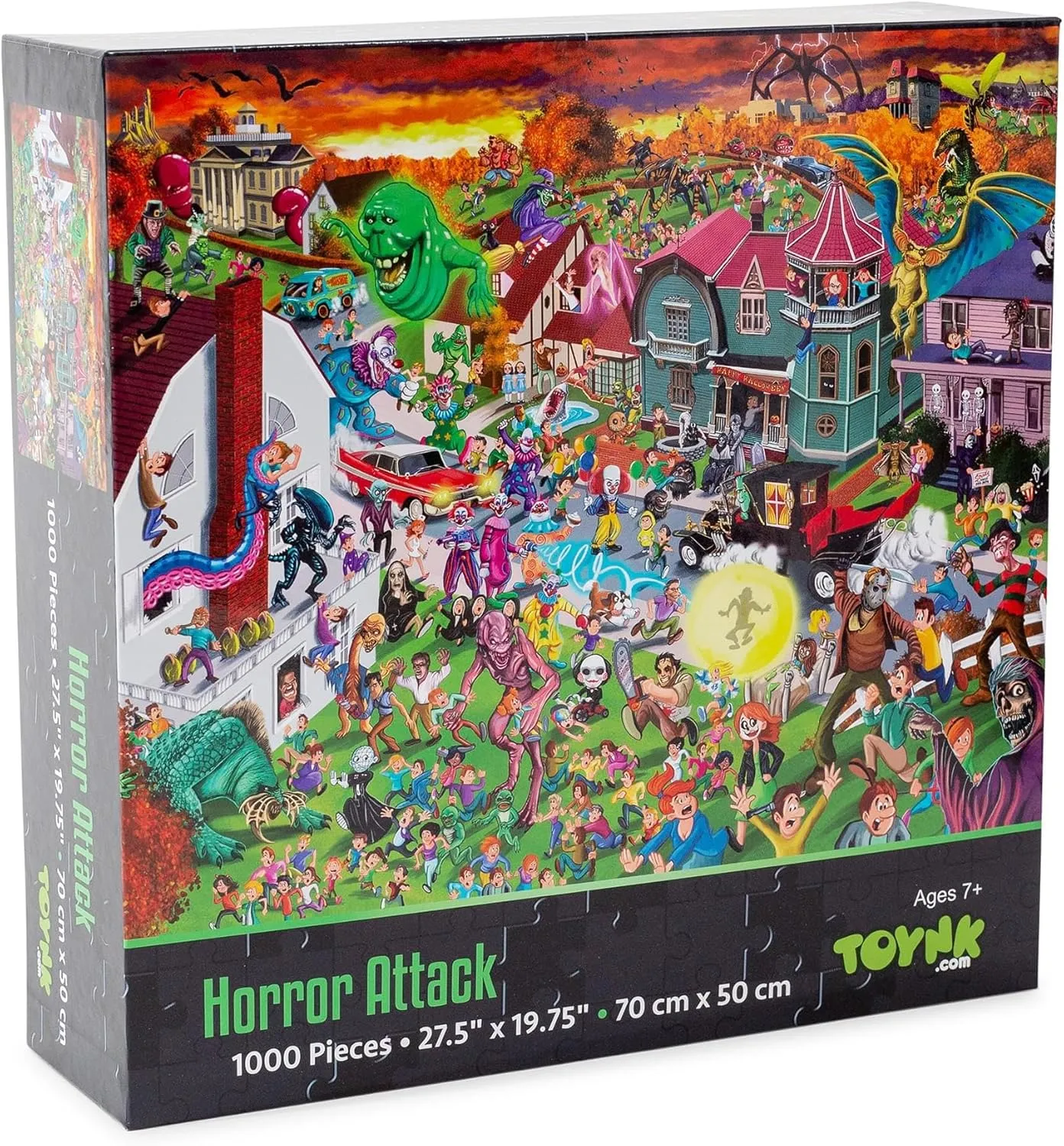 x 20 Inches Horror Attack 1000-Piece Jigsaw Puzzle | Fun Brain Teaser$ Toys & log voyager technology aborigine Games for Adults | 28 