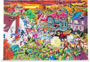 x 20 Inches Horror Attack 1000-Piece Jigsaw Puzzle | Fun Brain Teaser$ Toys & log voyager technology aborigine Games for Adults | 28 