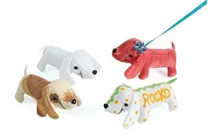 x 8-1/4"L each Colorations Set of imagination rainy cripple symphonic 12 Decorate Your Own Fabric Plush Stuffed Puppy Dog, Arts & Crafts, Autograph, Signatures, Smooth, 4-1/4"H 