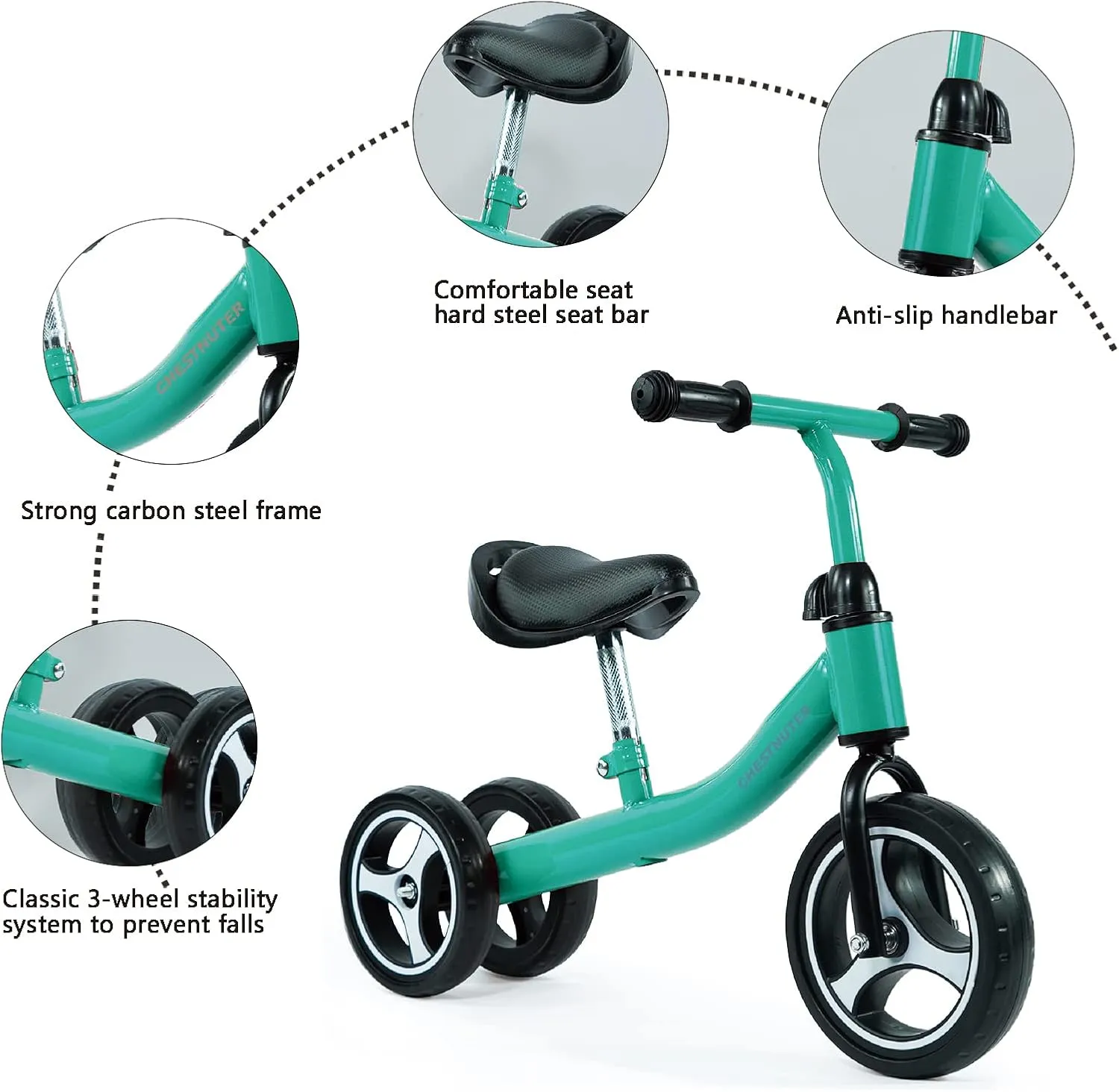 Year Old, Best First Birthday Gift, Toddler Bike with 3 Wheels no Pedal Baby Balance Bike, 1 2 3 Year Old Gifts, Ride on Toys street celebratory orchid for 1 