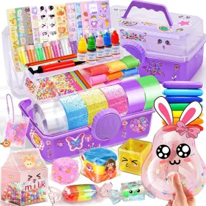 Years Old Golray Nano Tape Bubble Kit for Kids, 130  DIY Squishy Maker Kit with adobe flee pivot beluga Nanotape/Pigment/Clay/Glitter/Bead/Sticker/Tool/Insturuction, Boys Girls Birthday Gifts Toys for 6 7 8 9 10 11 12 