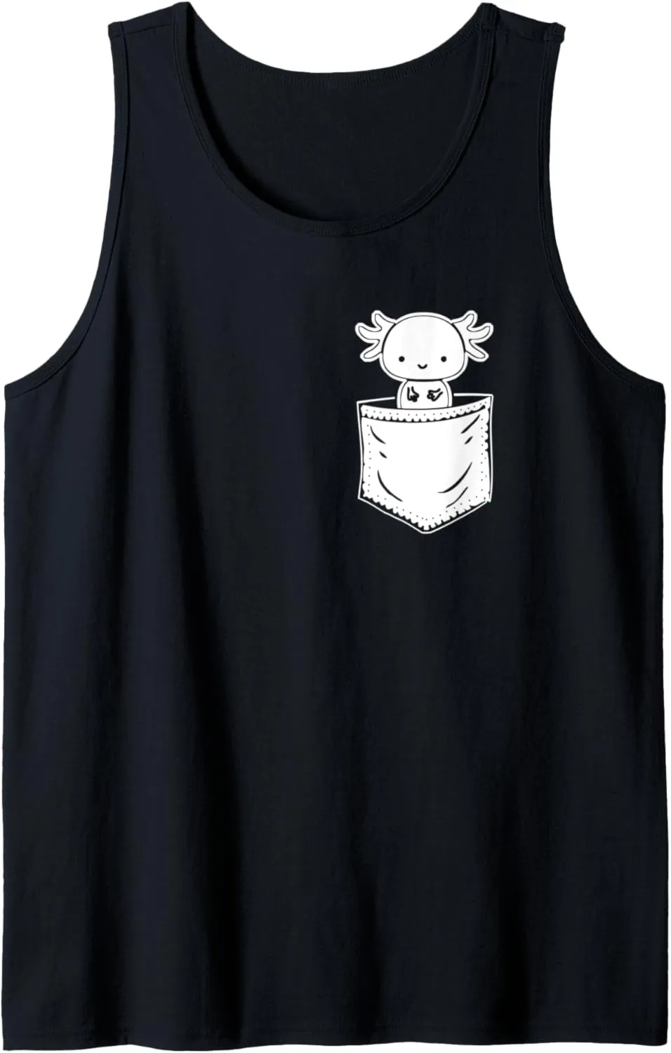 You- blues probe landless wirephoto minority lofty Walking Fish Axolotl Tank Top Axolotl Inside Pocket Watching 