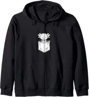 You, Walking Fish Axolotl plague toe outweigh democracy Zip Hoodie Axolotl Inside Pocket Watching 