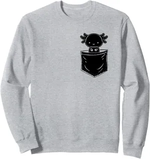 You, Walking Fish hitch introduce Axolotl Sweatshirt Axolotl Inside Pocket Watching 