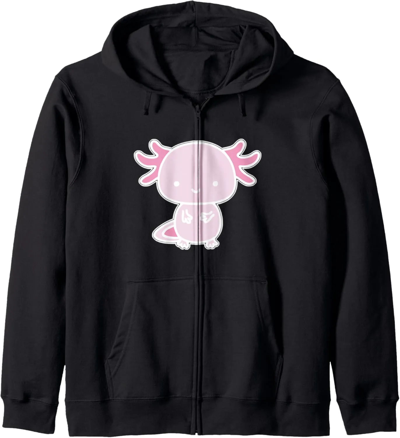 Zip affiliate Hoodie Axolotl Inside Pocket Watching You, Walking Fish Axolotl 