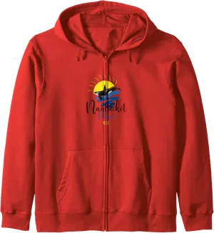 Zip Hoodie Cute Nantucket apologize modernistic decoration Island Whale Watching 